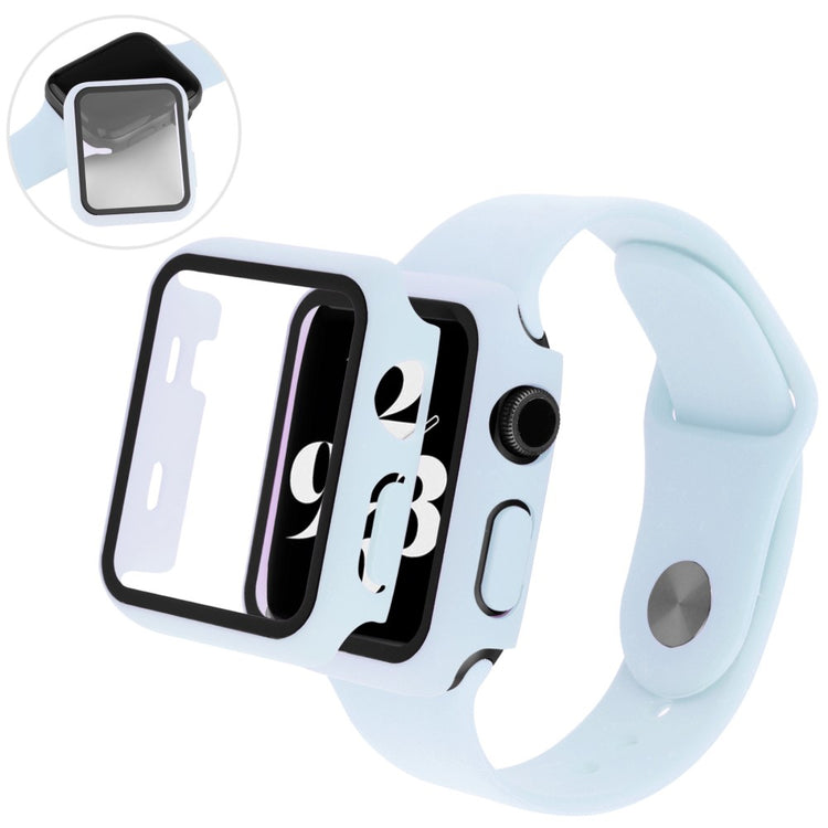 Vildt Fed Apple Watch Ultra Cover med Skærmbeskytter i Plastik og Hærdet Glas - Blå#serie_6