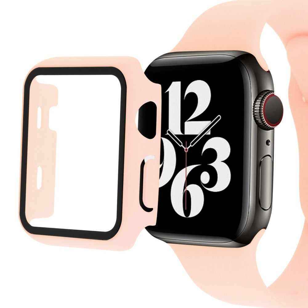 Vildt Fed Apple Watch Ultra Cover med Skærmbeskytter i Plastik og Hærdet Glas - Pink#serie_8