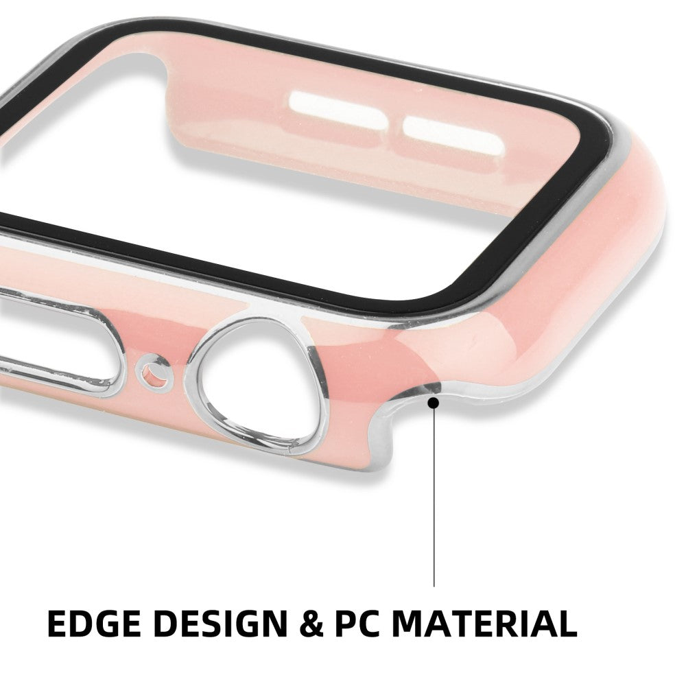 Mega Fed Apple Watch Ultra Cover med Skærmbeskytter i Plastik og Hærdet Glas - Pink#serie_6