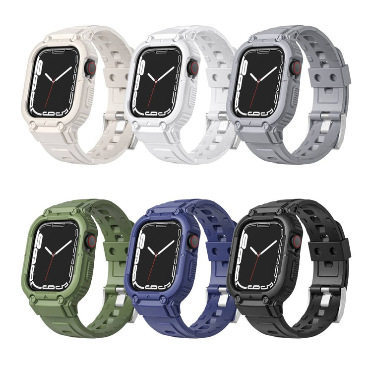 Rigtigt hårdfør Apple Watch Ultra Silikone Rem - Blå#serie_4