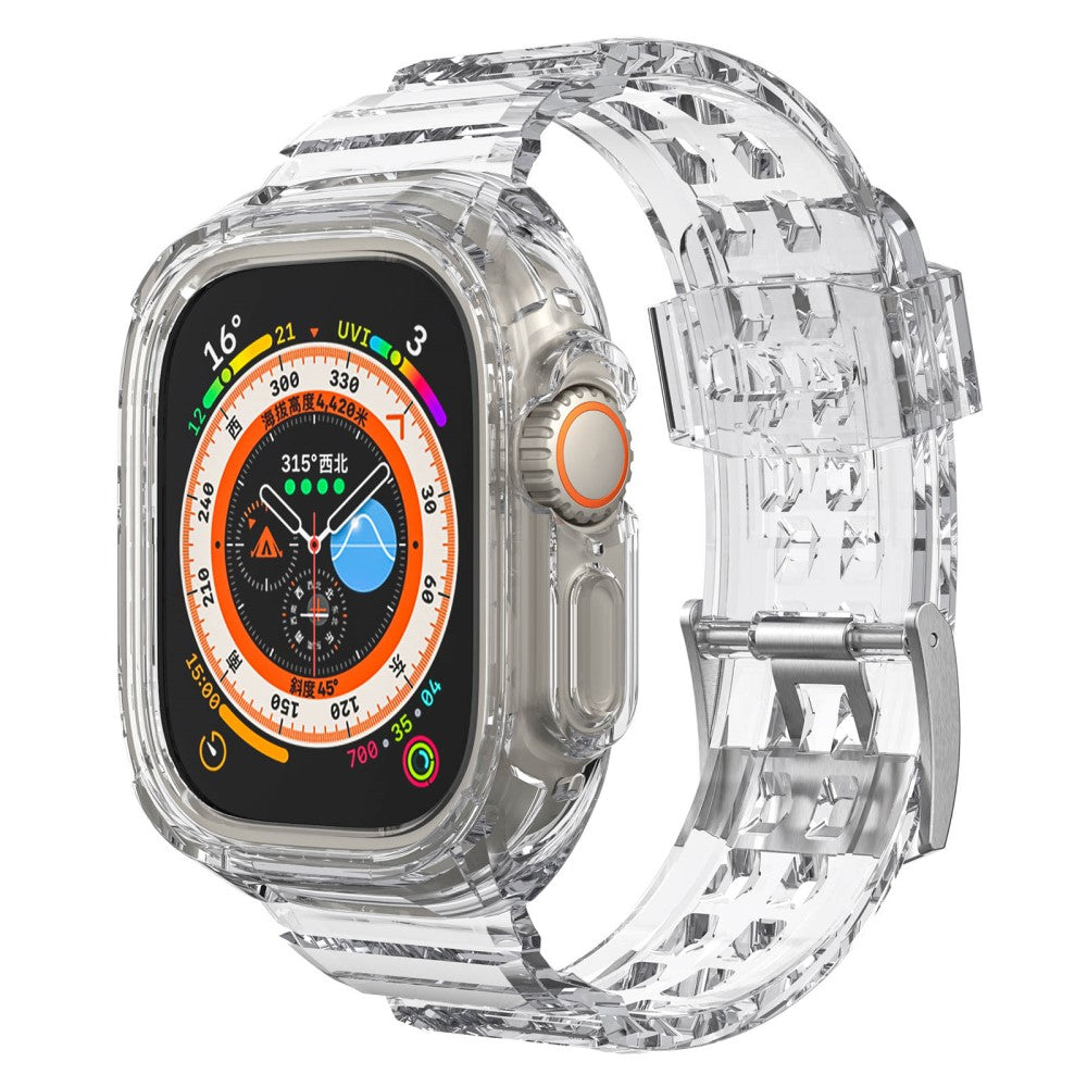 Super sejt Apple Watch Ultra Silikone Rem - Gennemsigtig#serie_3