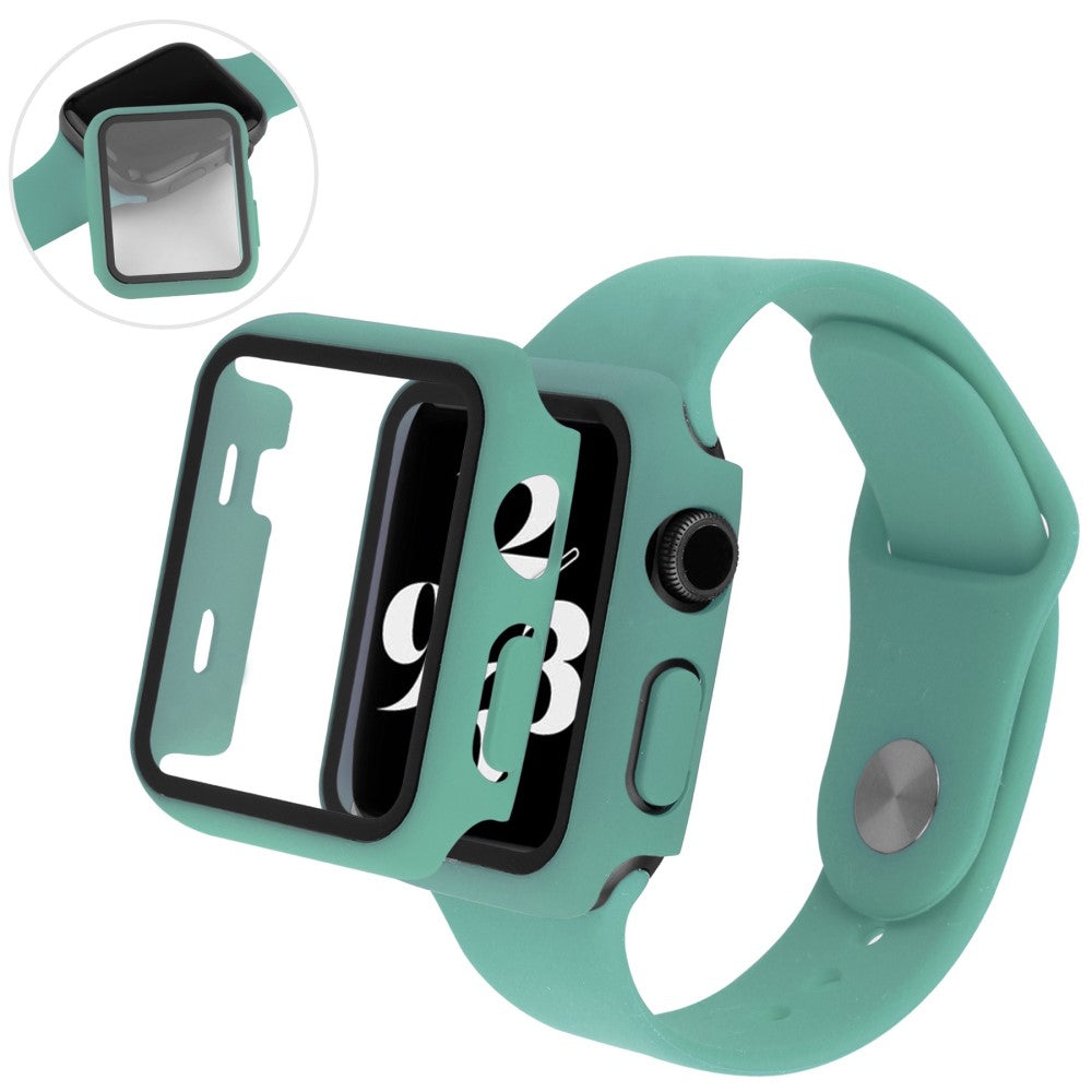 Flot Apple Watch Series 8 (41mm) / Apple Watch Series 7 41mm Cover med Skærmbeskytter i Plastik og Hærdet Glas - Grøn#serie_14