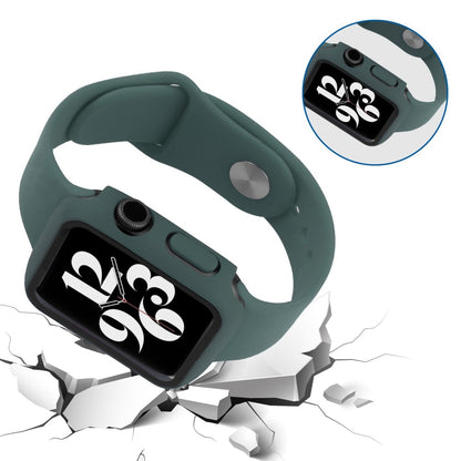 Apple Watch Series 8 (41mm) / Apple Watch Series 7 41mm Plastik Rem med Cover og Hærdet Glas - Grøn#serie_2