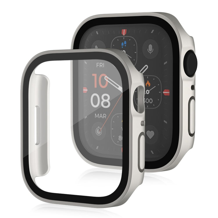 Mega Flot Apple Watch Series 8 (41mm) / Apple Watch Series 7 41mm Cover med Skærmbeskytter i Plastik og Hærdet Glas - Gennemsigtig#serie_9