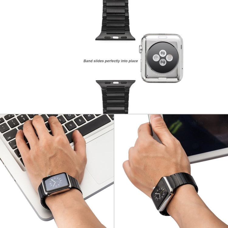 Meget Godt Metal Universal Rem passer til Apple Smartwatch - Sølv#serie_1