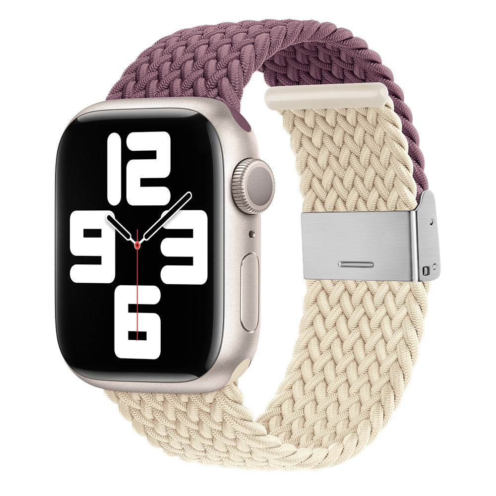 Tidsløst Nylon Universal Rem passer til Apple Smartwatch - Lilla#serie_15