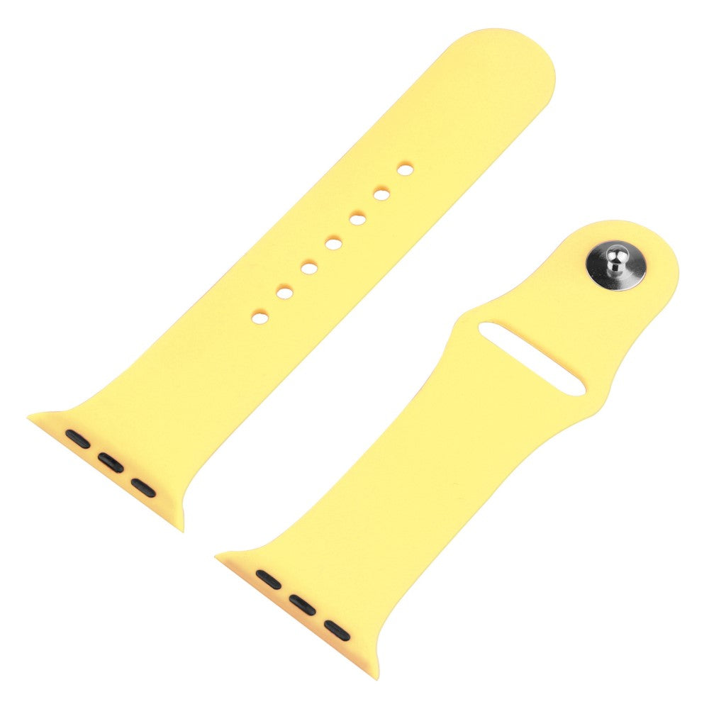 Apple Watch Series 8 (45mm) / Apple Watch Series 7 45mm Plastik Rem med Cover og Hærdet Glas - Gul#serie_12