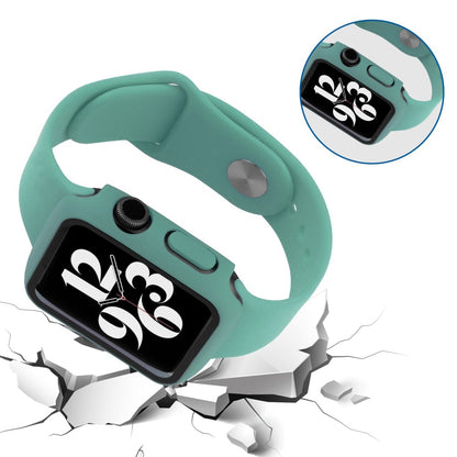Apple Watch Series 8 (45mm) / Apple Watch Series 7 45mm Plastik Rem med Cover og Hærdet Glas - Grøn#serie_15