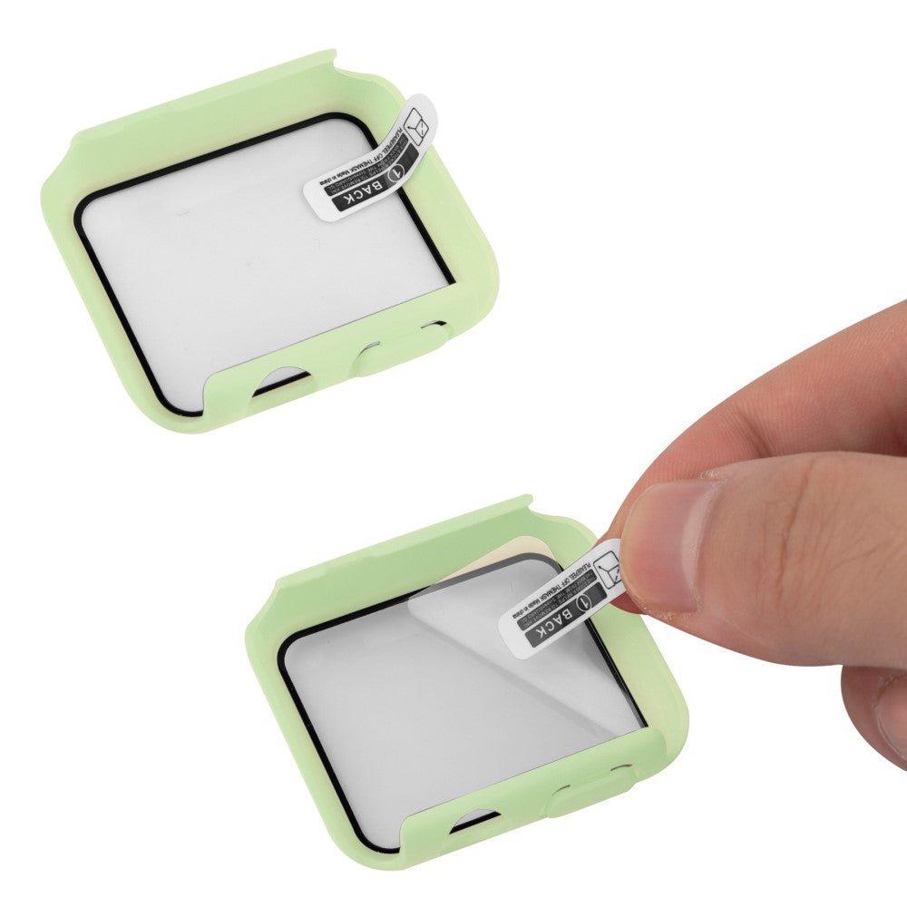 Apple Watch Series 8 (45mm) / Apple Watch Series 7 45mm Plastik Rem med Cover og Hærdet Glas - Grøn#serie_5