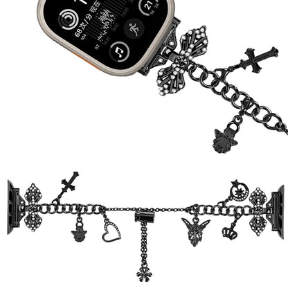 Rigtigt slidstærk Universal Apple Metal Rem - Sort#serie_1