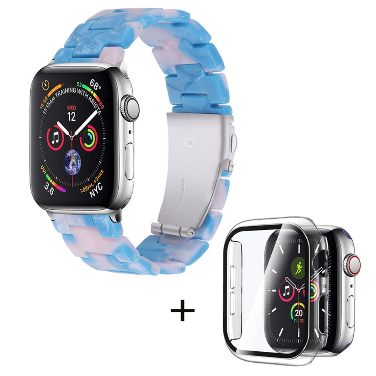 Apple Watch Series 1-3 42mm Metal Rem med Cover - Blå#serie_3