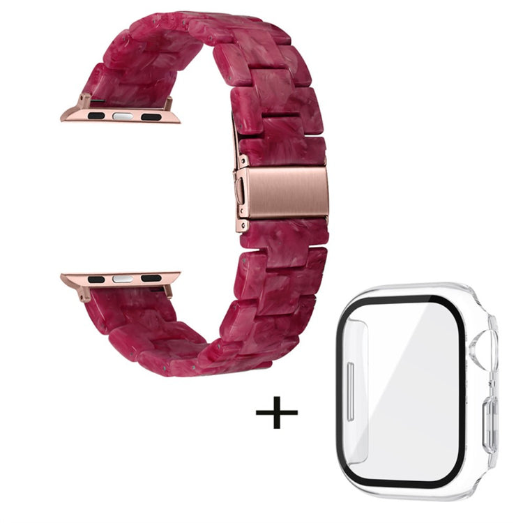 Apple Watch Series 1-3 42mm Metal Rem med Cover - Rød#serie_6