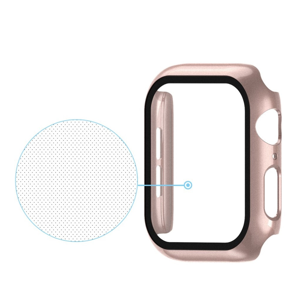 Alle Tiders Apple Watch Series 1-3 42mm Cover med Skærmbeskytter i Hærdet Glas - Pink#serie_5