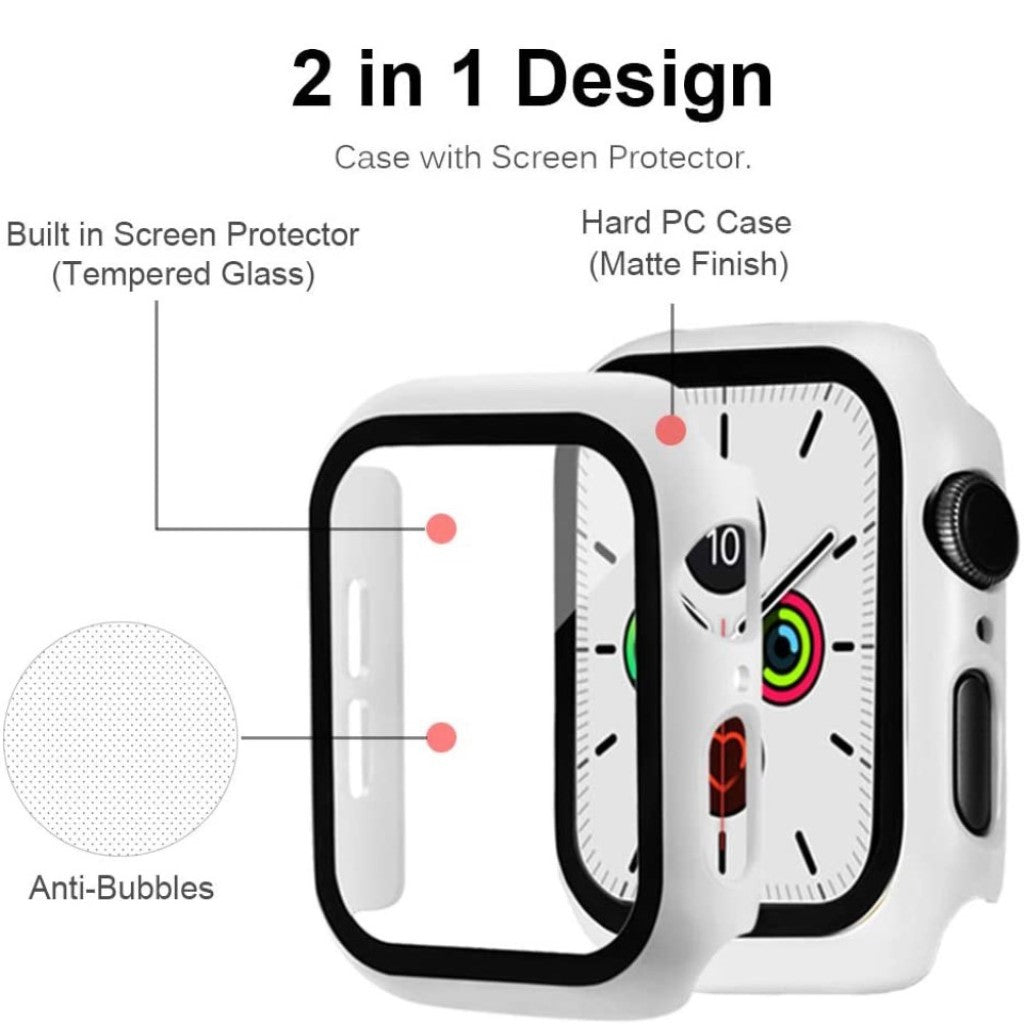 Apple Watch Series 1-3 42mm Holdbar Plastik Bumper  - Hvid#serie_6