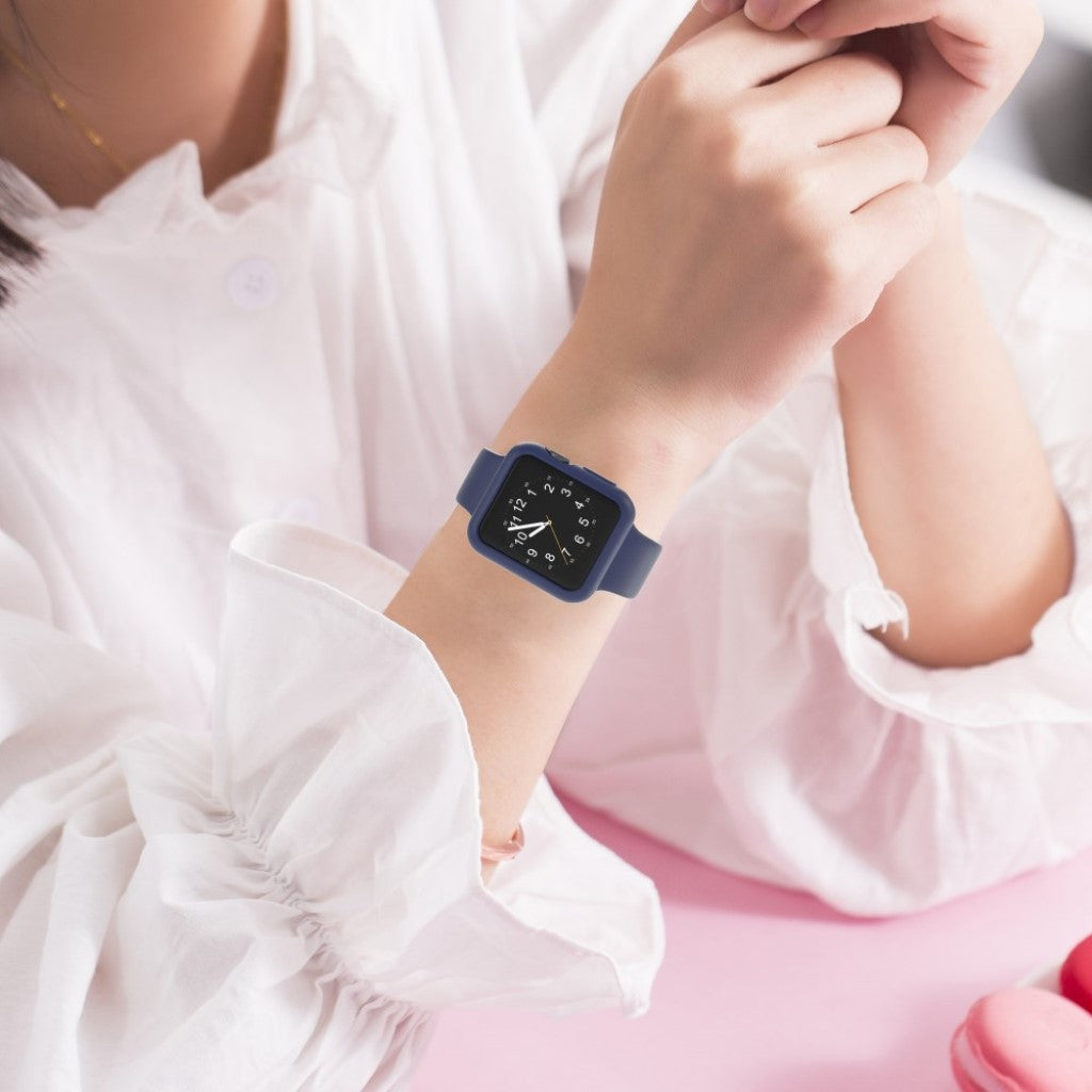 Vildt Fed Apple Watch Series 1-3 38mm Silikone Cover - Blå#serie_12