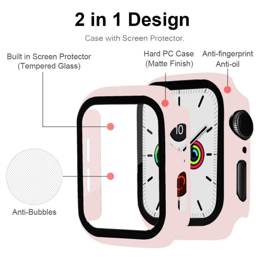 Apple Watch Series 1-3 38mm Holdbar Plastik Bumper  - Pink#serie_10