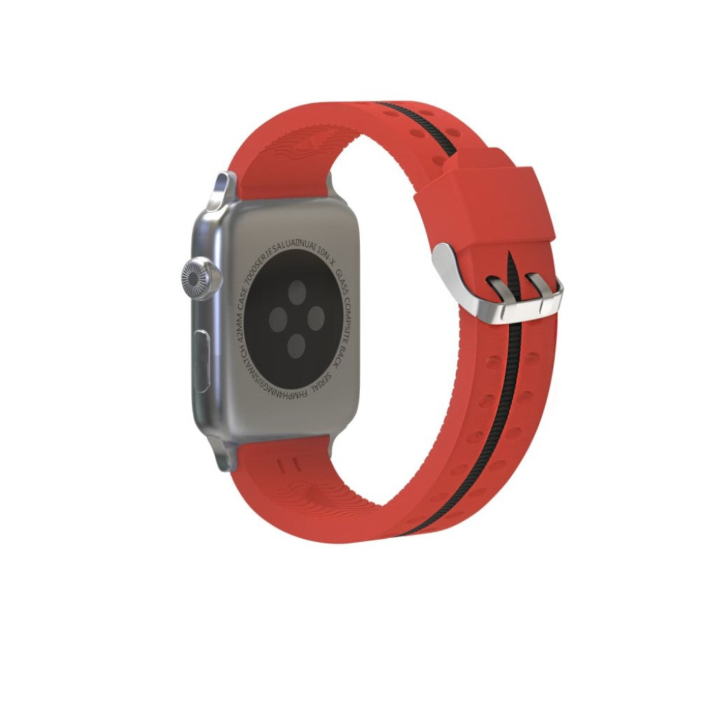 Meget kønt Apple Watch Series 4 40mm Silikone Rem - Rød#serie_4