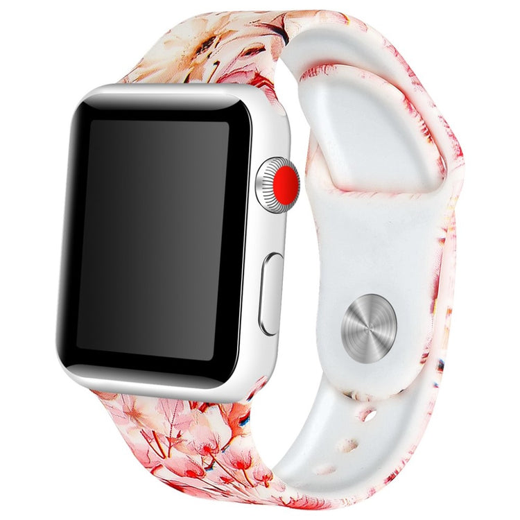 Godt Apple Watch Series 4 40mm Silikone Rem - Flerfarvet#serie_8