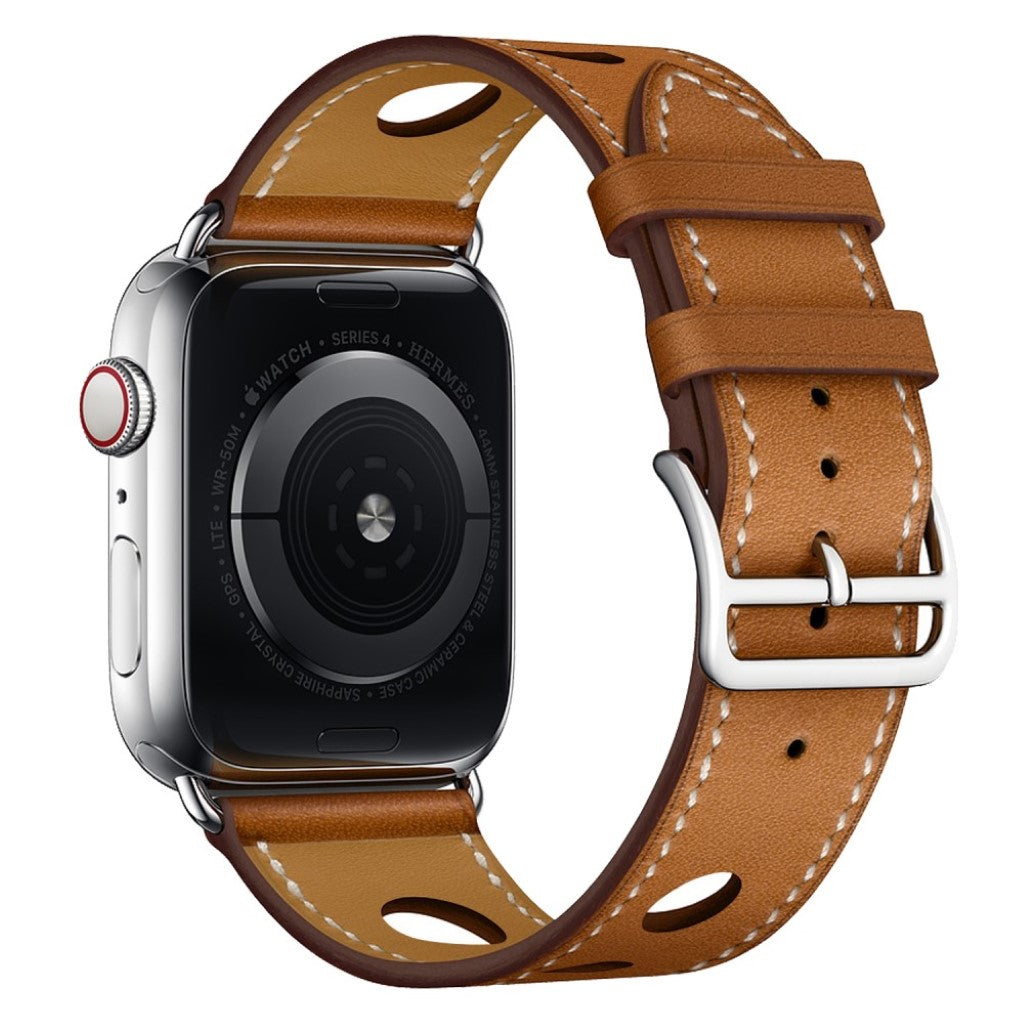 Mega nydelig Apple Watch Series 4 40mm Ægte læder Rem - Brun#serie_5
