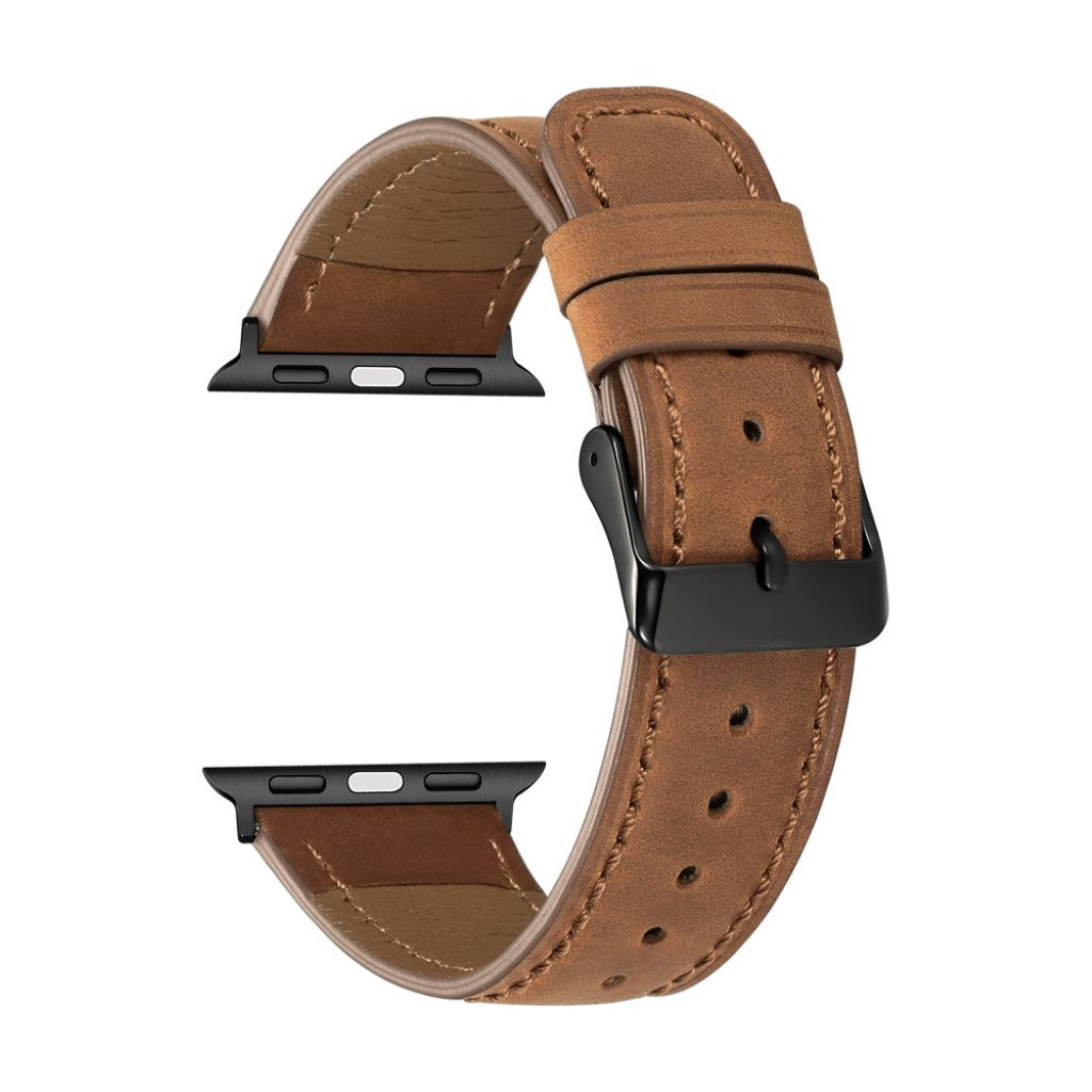 Meget fantastisk Apple Watch Series 4 40mm Ægte læder Rem - Brun#serie_4