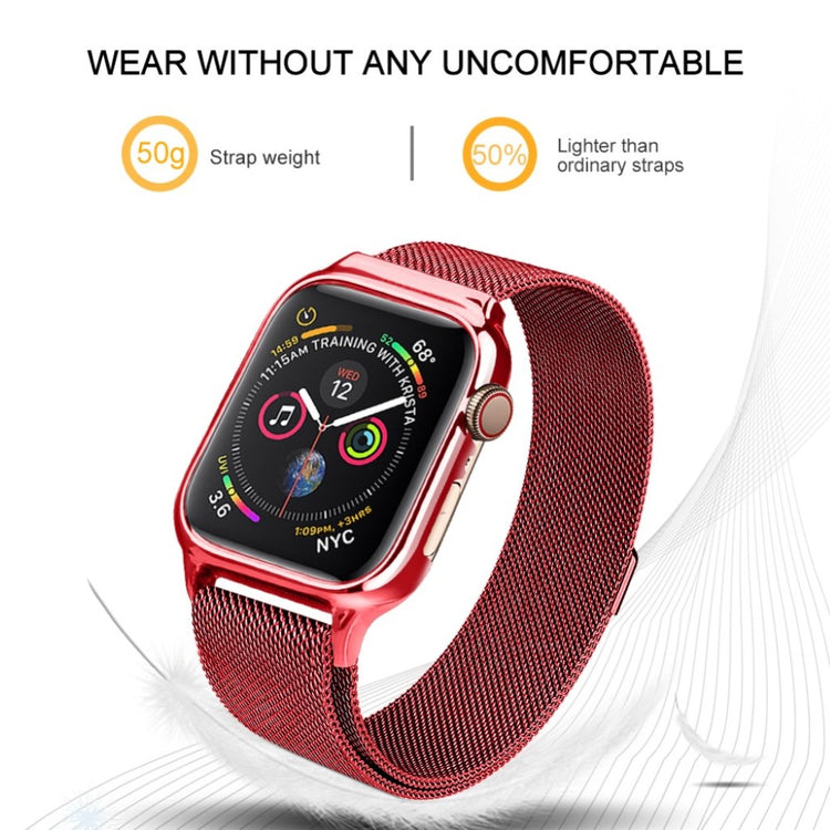 Glimrende Apple Watch Series 4 44mm Metal Rem - Rød#serie_3