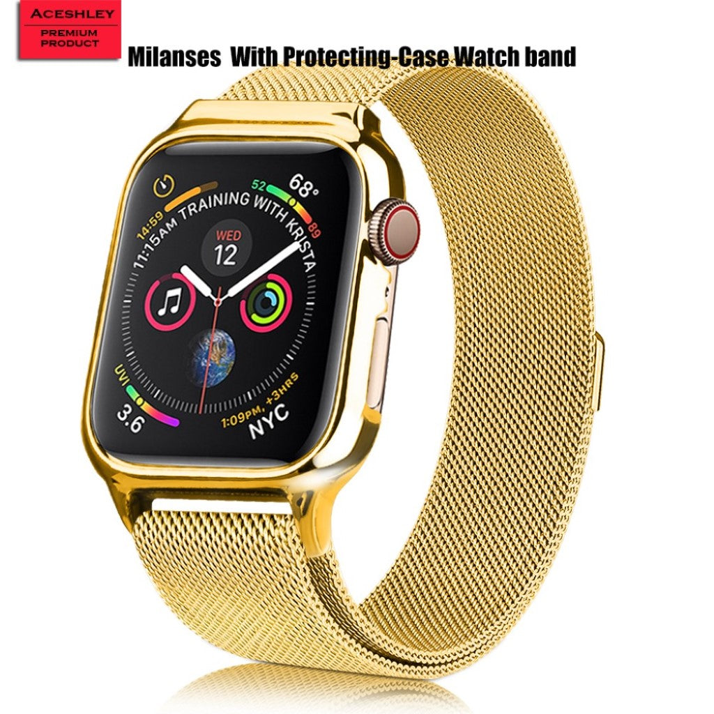 Glimrende Apple Watch Series 4 44mm Metal Rem - Guld#serie_5