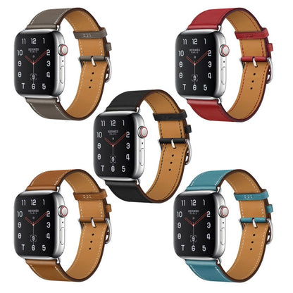 Superflot Apple Watch Series 4 44mm Ægte læder Rem - Sort#serie_1