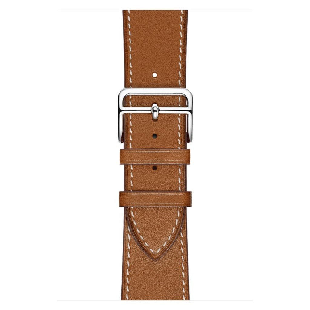 Superflot Apple Watch Series 4 44mm Ægte læder Rem - Brun#serie_5