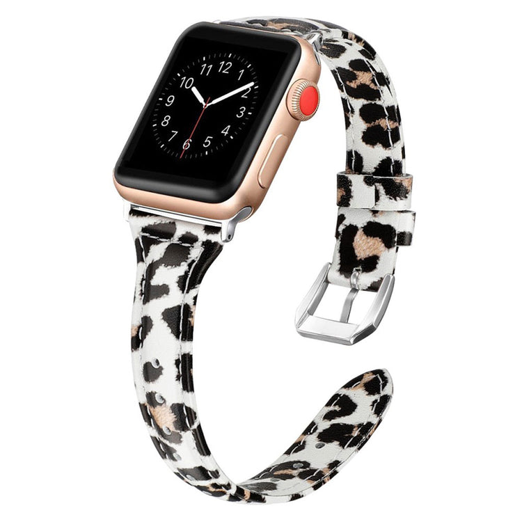 Mega elegant Apple Watch Series 5 40mm Ægte læder Rem - Gul#serie_1