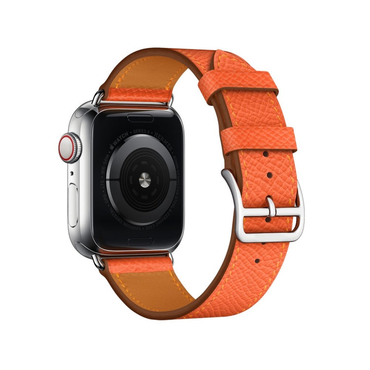 Meget skøn Apple Watch Series 5 40mm Ægte læder Rem - Orange#serie_3