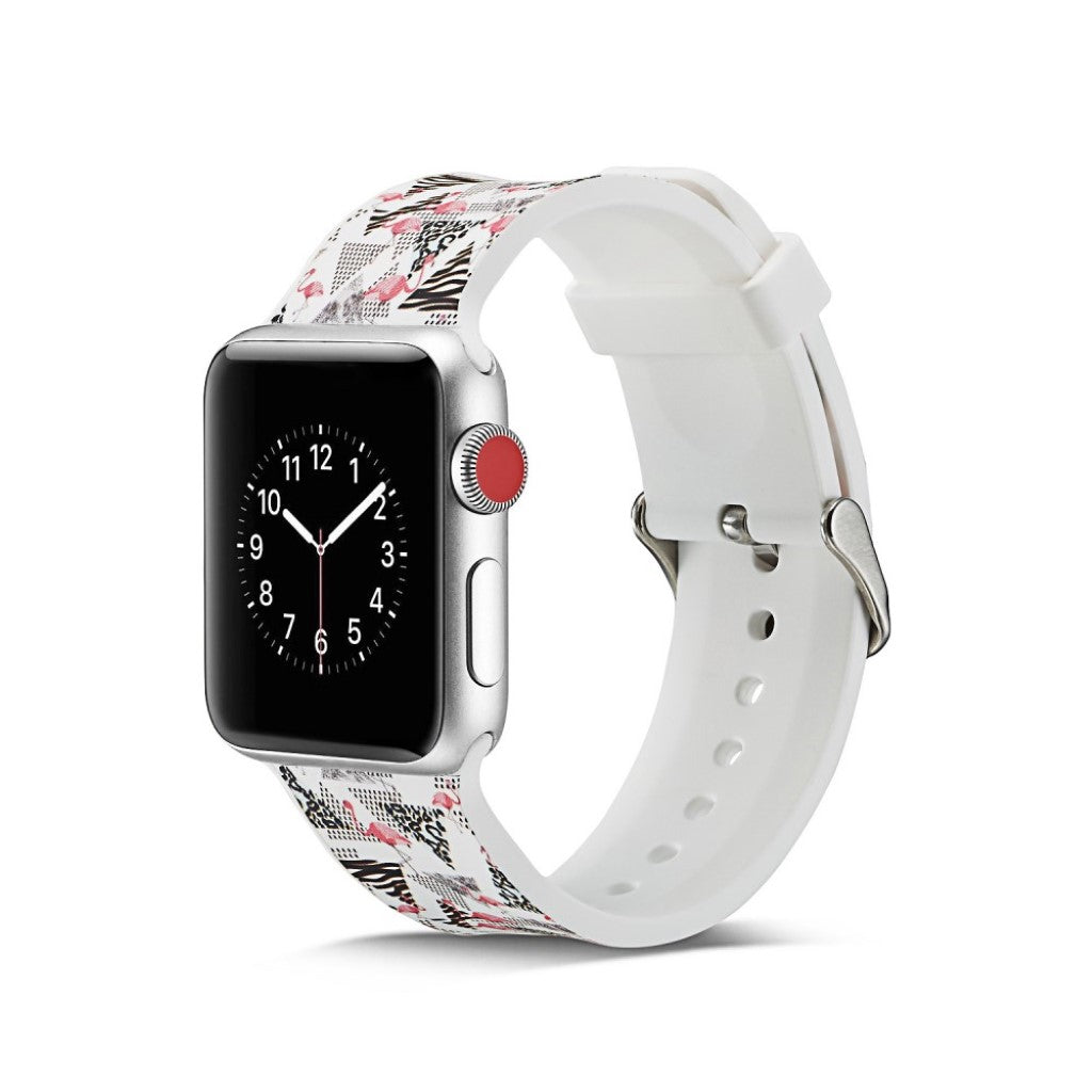 Helt vildt godt Apple Watch Series 5 40mm Silikone Rem - Flerfarvet#serie_12