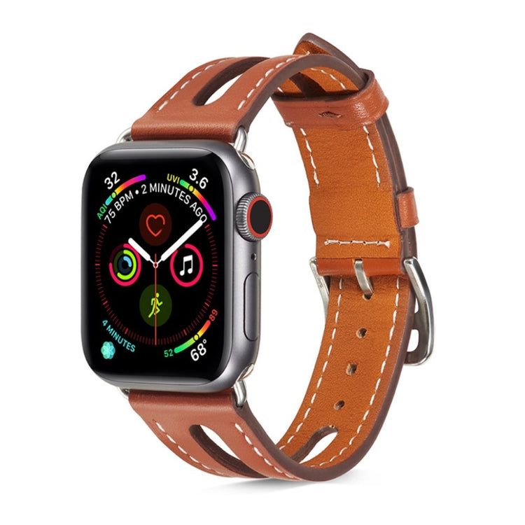  Apple Watch Series 5 40mm / Apple Watch 40mm Ægte læder Rem - Brun#serie_7