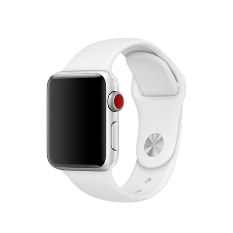  Apple Watch Series 5 44mm / Apple Watch 40mm Silikone Rem - Hvid#serie_2