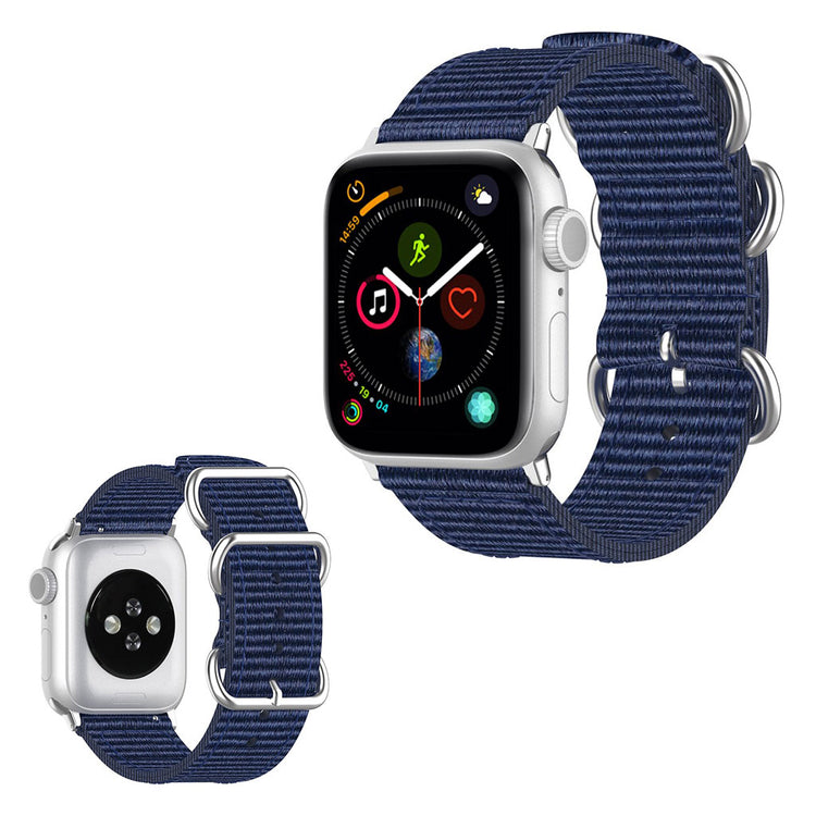 Vildt elegant Apple Watch Series 5 40mm Nylon Rem - Blå#serie_11