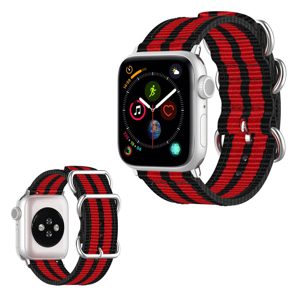 Vildt elegant Apple Watch Series 5 40mm Nylon Rem - Sort#serie_2