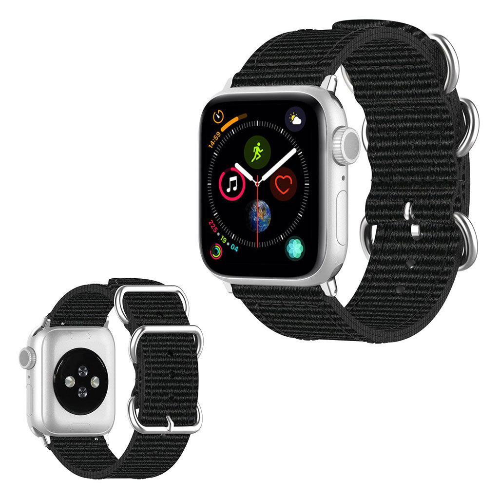 Vildt elegant Apple Watch Series 5 40mm Nylon Rem - Sort#serie_5