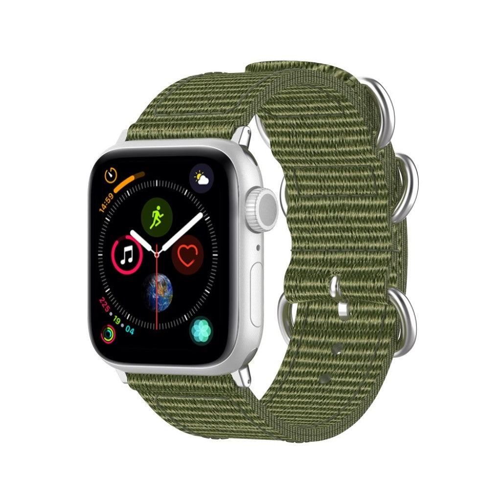 Vildt elegant Apple Watch Series 5 40mm Nylon Rem - Grøn#serie_6