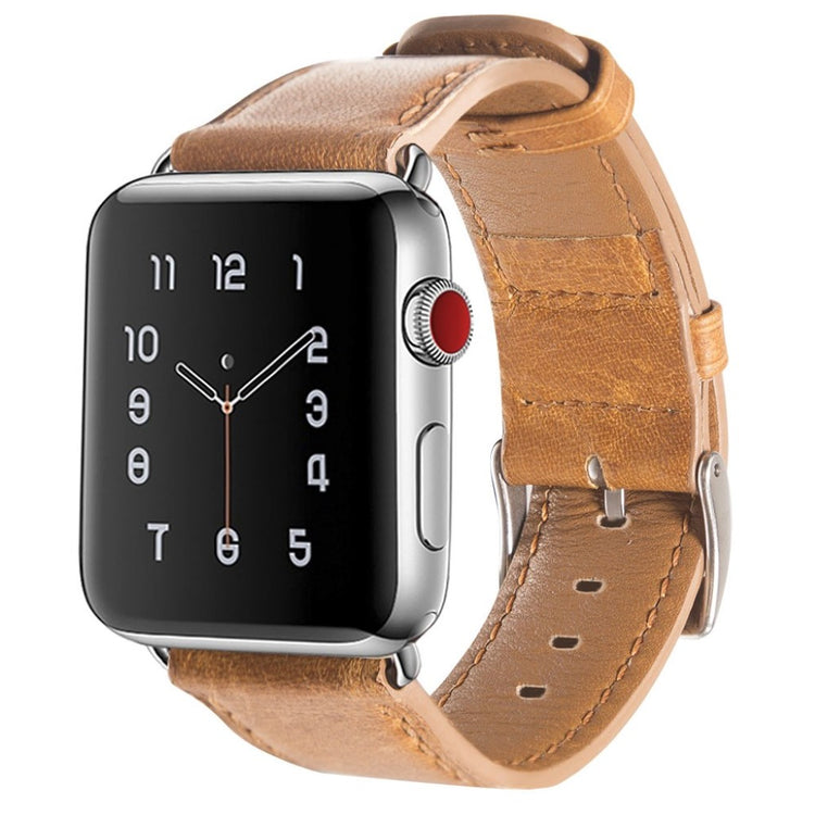 Meget fed Apple Watch Series 5 40mm Ægte læder Rem - Brun#serie_2