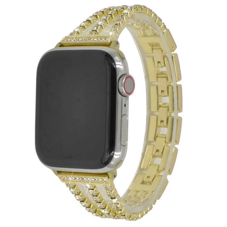 Yndigt Apple Watch Series 5 40mm Metal og Rhinsten Rem - Guld#serie_4