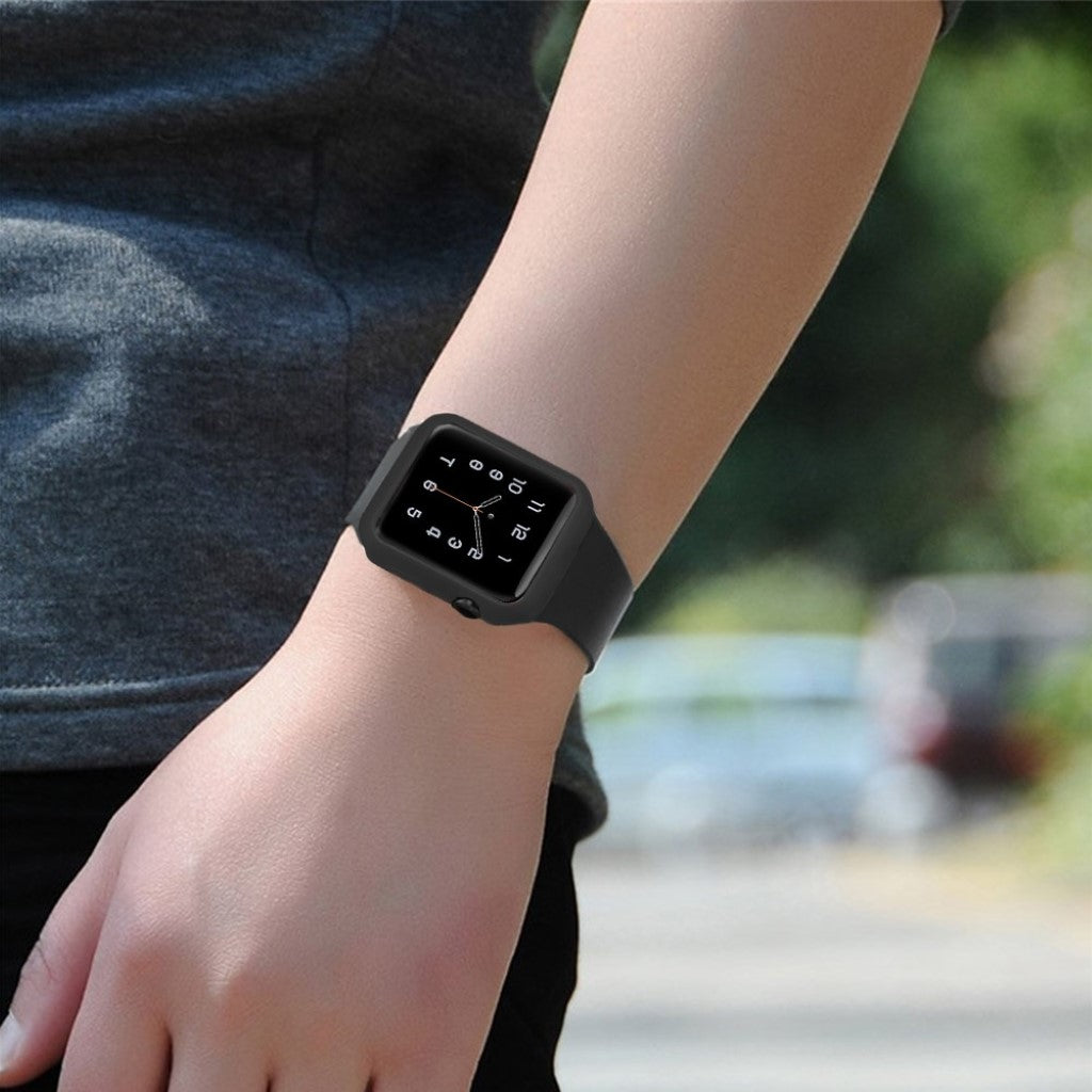 Apple Watch Series 5 40mm / Apple Watch 40mm Holdbar Silikone Bumper  - Sort#serie_1
