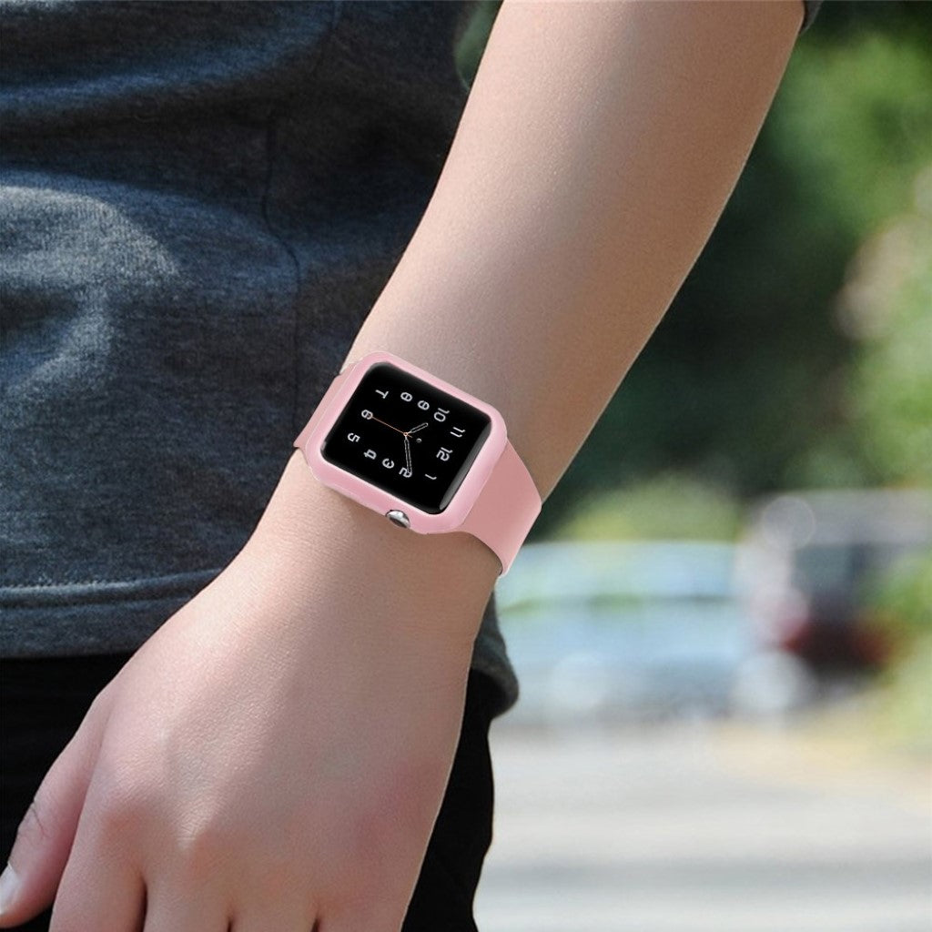 Apple Watch Series 5 40mm / Apple Watch 40mm Holdbar Silikone Bumper  - Pink#serie_6