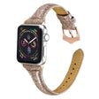 Bracelet en cuir véritable à la mode pour l'Apple Watch Series 5 44mm.
