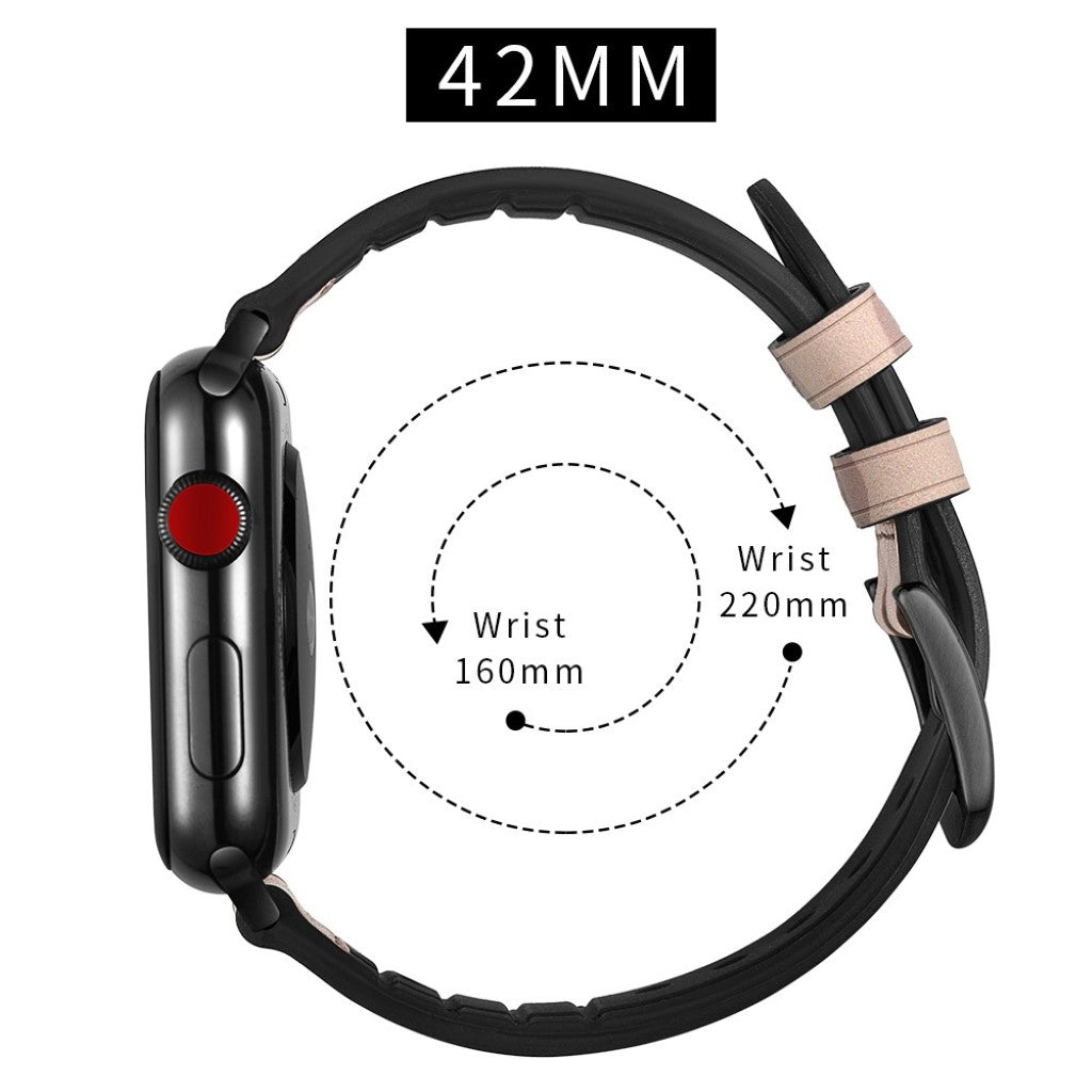  Apple Watch Series 5 44mm / Apple Watch 44mm Ægte læder Rem - Brun#serie_2