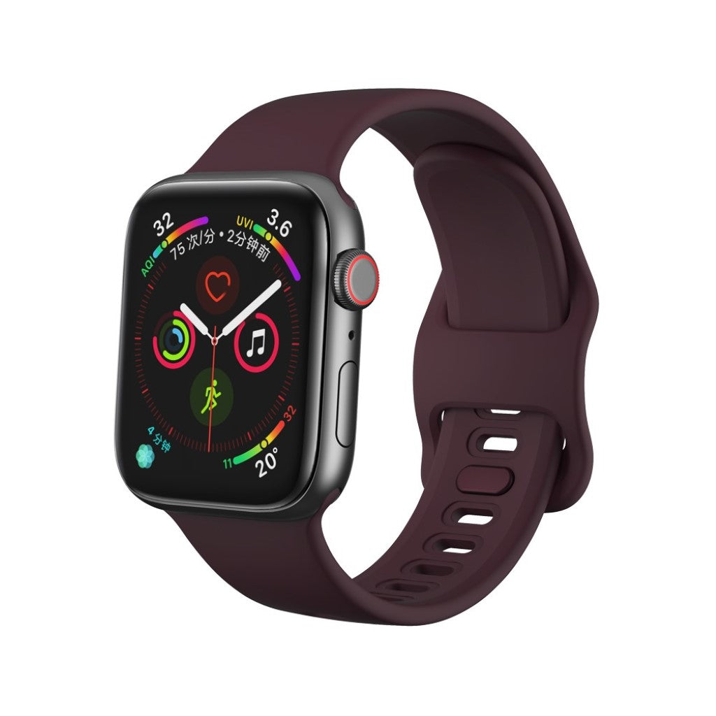 Super kønt Apple Watch Series 5 44mm Silikone Rem - Brun#serie_5