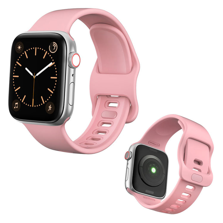 Super kønt Apple Watch Series 5 44mm Silikone Rem - Pink#serie_6