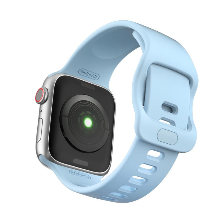 Super kønt Apple Watch Series 5 44mm Silikone Rem - Blå#serie_7