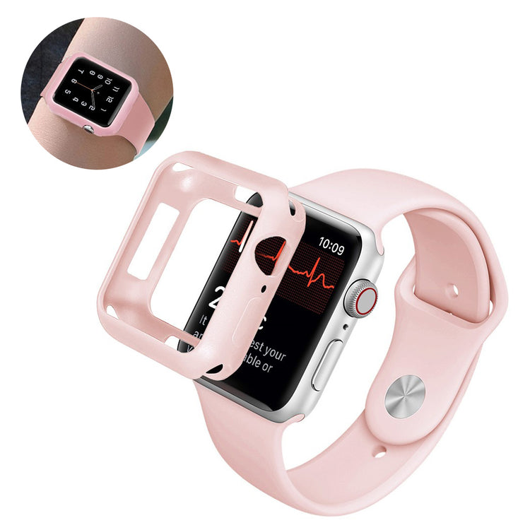 Apple Watch Series 5 44mm / Apple Watch 44mm Holdbar Silikone Bumper  - Pink#serie_7