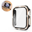 Coque super élégante pour Apple Watch 40 mm avec protection d'écran en plastique, en strass et en verre trempé.