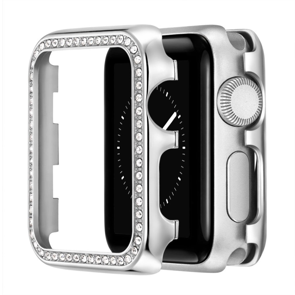 Universal Apple  Metal og Rhinsten Bumper  - Sølv#serie_3