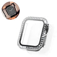 Mega Fashionable Apple Smartwatch Universel Cover avec protection d'écran en plastique, strass et verre trempé.